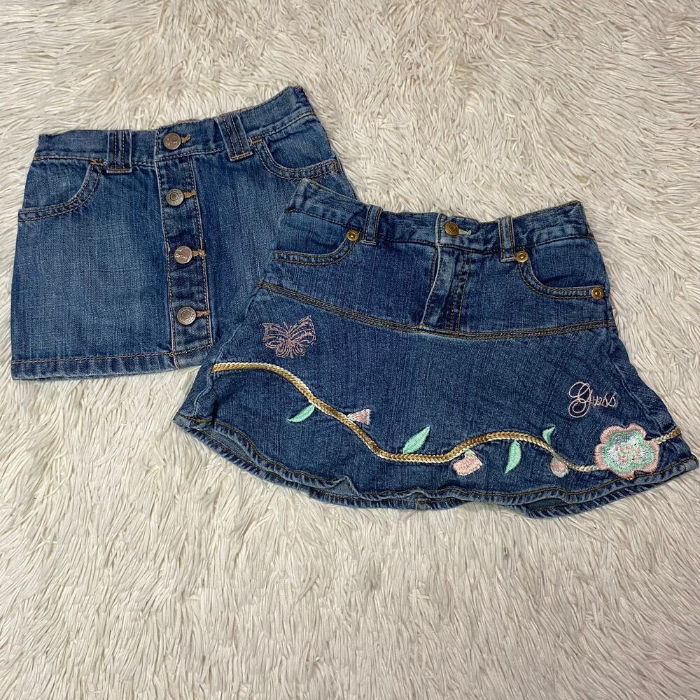 Guess baby/ Old Navy| Toddler girls denim jean skirt bundle 2 piece bundle